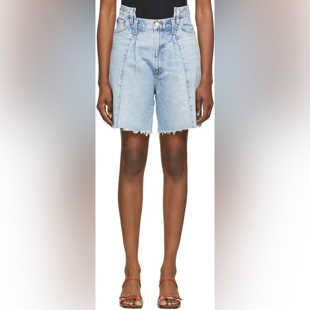 Agolde Pieced Angled Bermuda Shorts - Picture 5 of 6